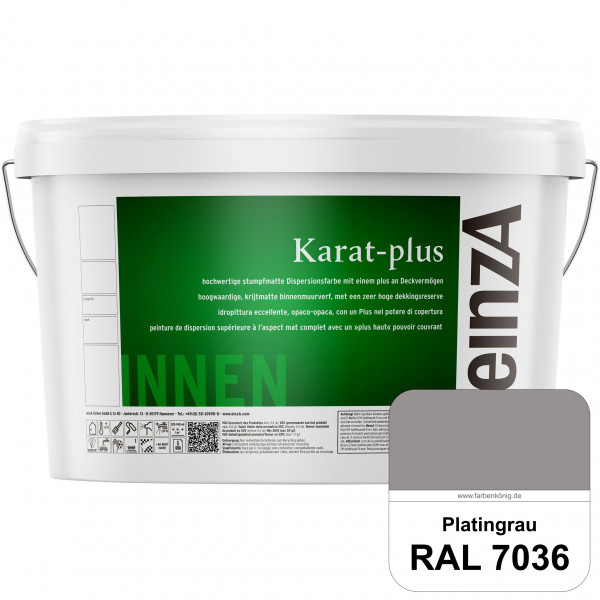 einzA Karat-plus (RAL 7036 Platingrau) Innenwandfarbe mit herausragenden Produkteigenschaften