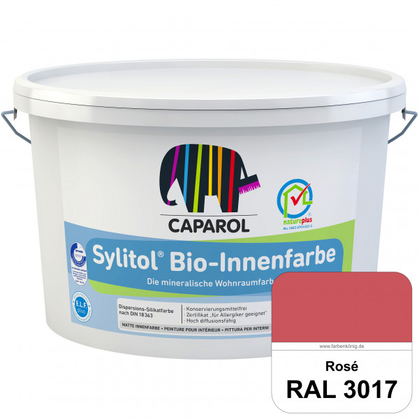 Sylitol® Bio-Innenfarbe (RAL 3017 Rosa) Innenfarbe auf Silikatbasis  für Allergiker