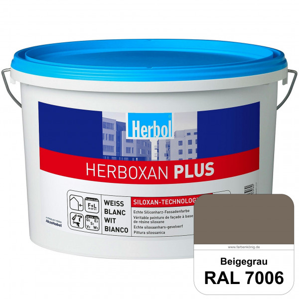Herboxan Plus (RAL 7006 Beigegrau) Siliconharz-Fassadenfarbe für längere saubere Fassaden