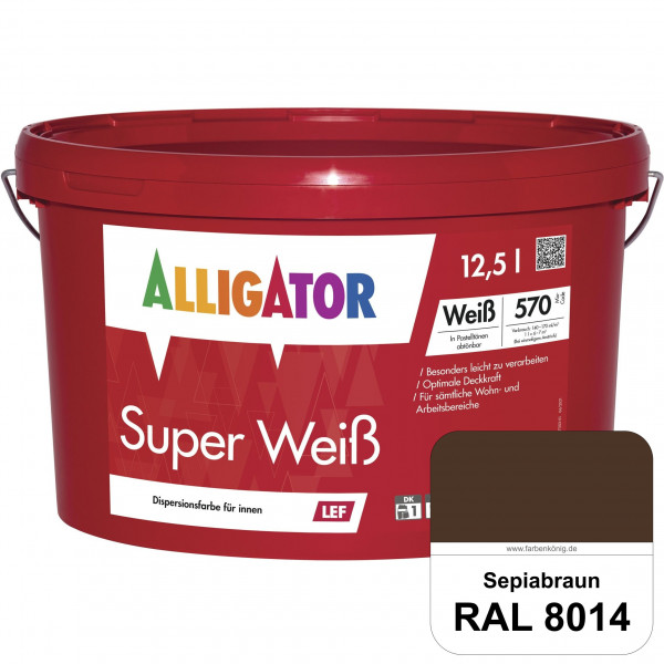 Super Weiß LEF (RAL 8014 Sepiabraun)