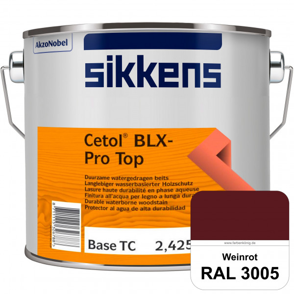 Cetol BLX-Pro Top (RAL 3005 Weinrot) Seidenglänzende & wasserdampfdurchlässige Dickschichtlasur auße