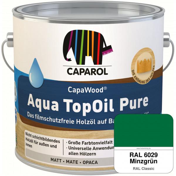 CapaWood® AquaTopOil Pure (RAL 6029 Minzgrün) - ersetzt CapaGreen Holz-Öl Aqua