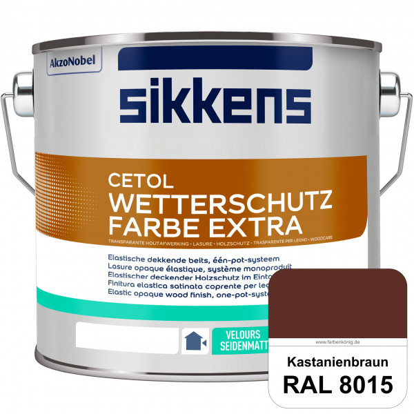 Cetol Wetterschutzfarbe Extra (B-Ware) - 2,5 Liter (RAL 8015 Kastanienbraun)