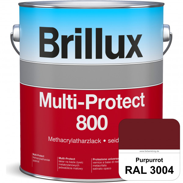 Multi-Protect 800 (RAL 3004 Purpurrot) seidenmatter, hoch wetterbeständiger Methacrylatharzlack, für