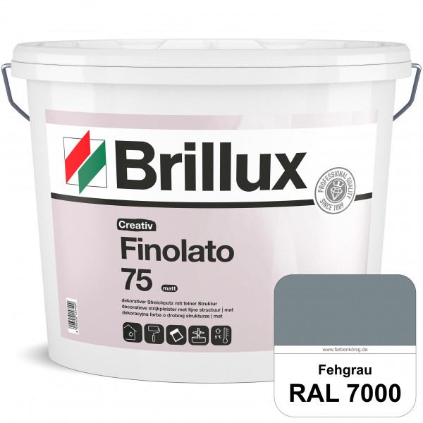 Creativ Finolato 75 (RAL 7000 Fehgrau) Verarbeitungsfertige, quarzgefüllte Dispersionsfarbe für deko