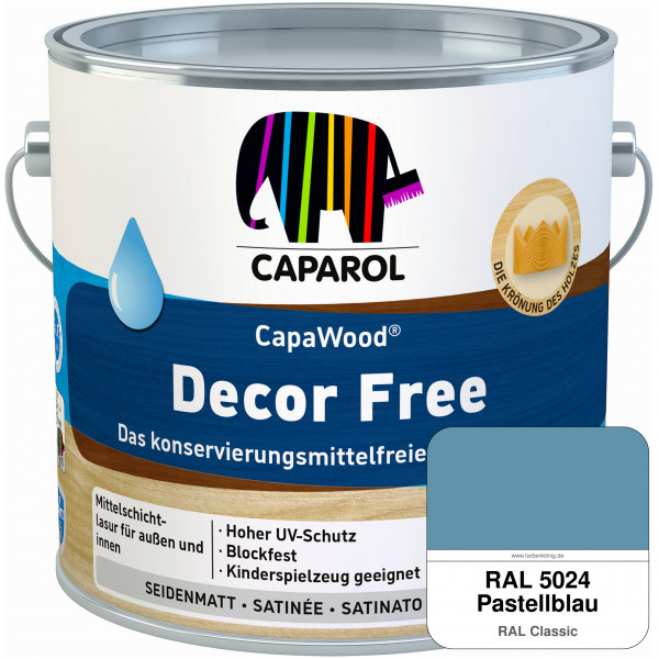 CapaWood® Decor Free (RAL 5024 Pastellblau) - ersetzt Capadur DecorLasur KF
