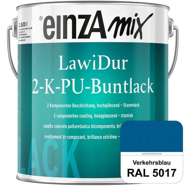 einzA LawiDur 2-K-PU-Buntlack - Hochglanz (RAL 5017 Verkehrsblau)