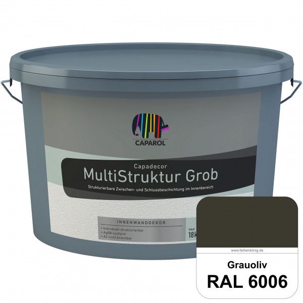 Capadecor MultiStruktur grob (RAL 6006 Grauoliv) quarzgefüllte Zwischen- und Schlußbeschichtung in g