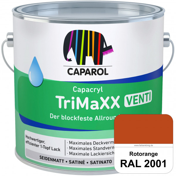 Capacryl TriMaXX Venti (RAL 2001 Rotorange) Der blockfeste Allrounder für Fenster & Türen