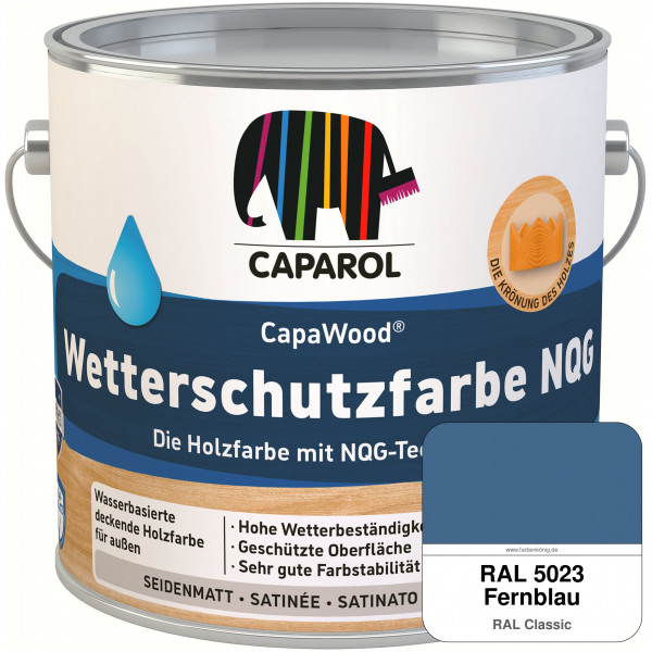 CapaWood® Wetterschutzfarbe NQG (RAL 5023 Fernblau) - ersetzt Capadur Wetterschutzfarbe NQG
