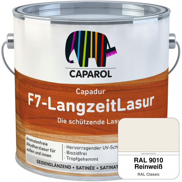 Capadur F7-LangzeitLasur (RAL 9010 Reinweiß)