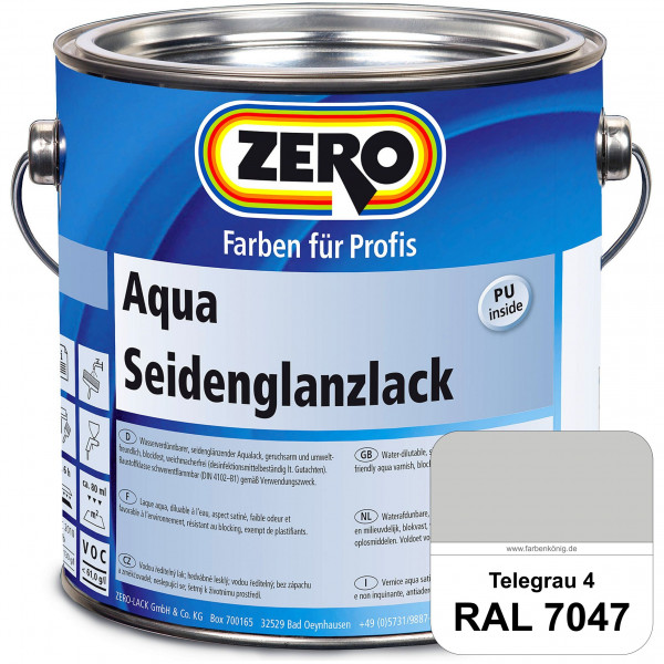 Aqua Seidenglanzlack (RAL 7047 Telegrau 4)