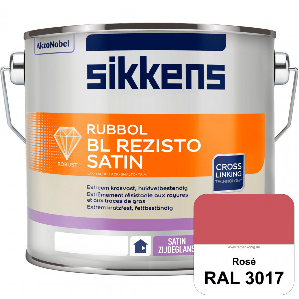 Rubbol BL Rezisto Satin (RAL 3017 Rosa) seidenglänzender und strapazierfähiger Lack (wasserbasiert)