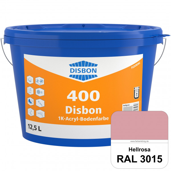 Disbon 400 1K-Acryl-Bodenfarbe (RAL 3015 Hellrosa) Dispersionsbeschichtung für mineralische Bodenflä