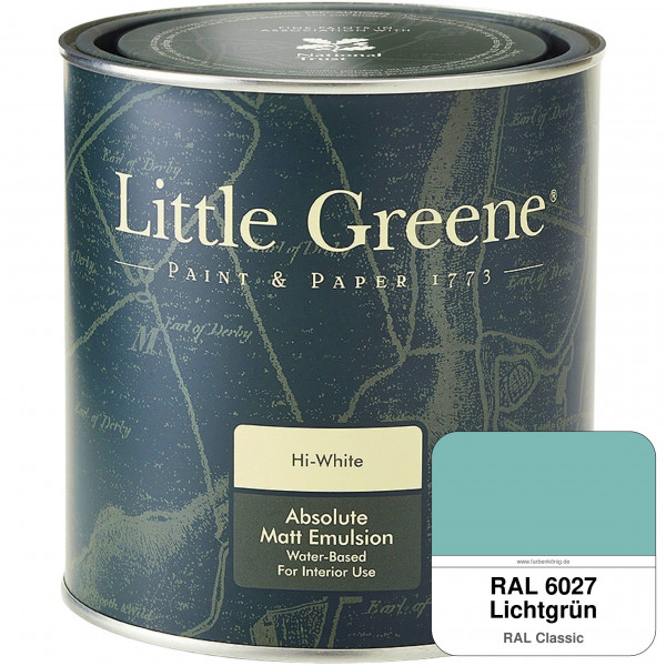 Absolute Matt Emulsion - Sample Pot 250 ml (RAL 6027 Lichtgrün)