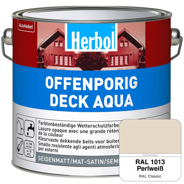 Offenporig-Deck Aqua (RAL 1013 Perlweiß)