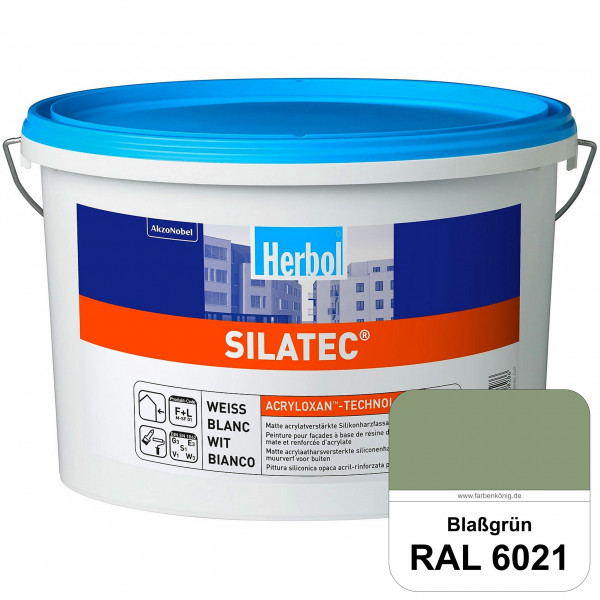Silatec (RAL 6021 Blassgrün) Acrylatverstärkte, füllende Siliconharz-Fassadenfarbe