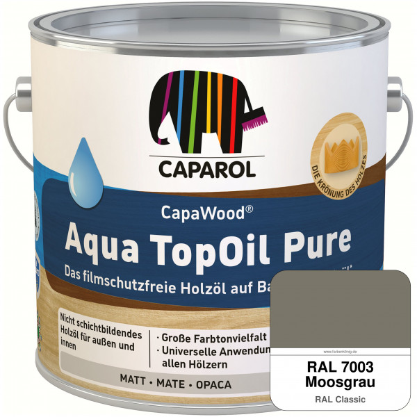 CapaWood® AquaTopOil Pure (RAL 7003 Moosgrau) - ersetzt CapaGreen Holz-Öl Aqua