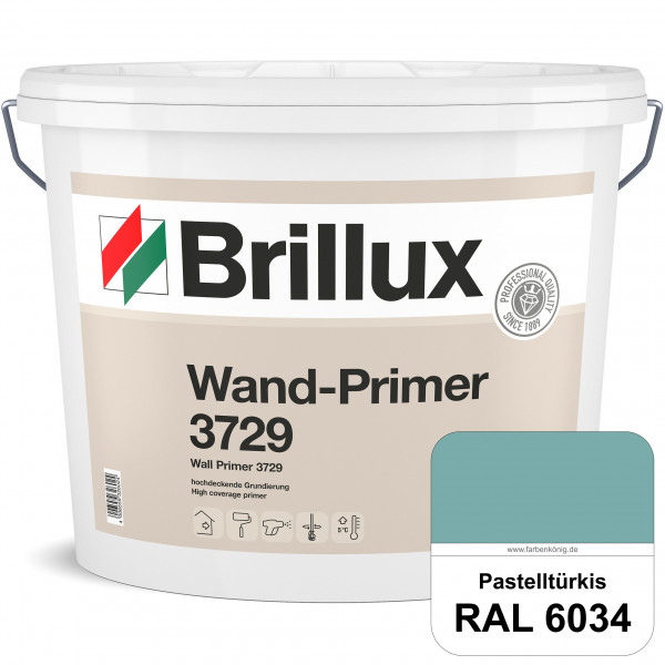 Wand-Primer ELF 3729 (RAL 6034 Pastelltürkis) Spezialgrundierung für Gipskarton, -putz und Beton (in
