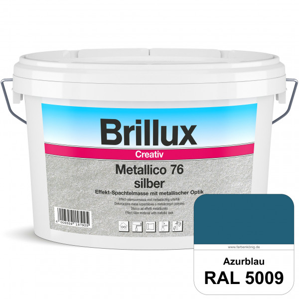 Creativ Metallico 76 (RAL 5009 Azurblau) Effektspachtelmasse für Oberflächen mit metallischer Optik