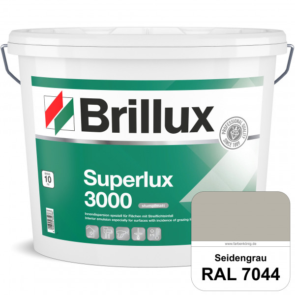 Superlux 3000 (RAL 7044 Seidengrau) hoch deckende stumpfmatte Innen-Dispersionsfarbe - streiflichtun