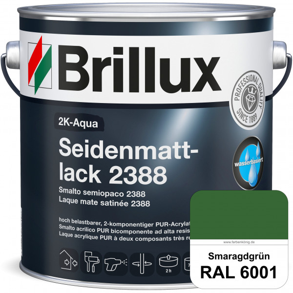 2K-Aqua Seidenmattlack 2388 (RAL 6001 Smaragdgrün) mechanisch und chemisch hoch belastbar für außen