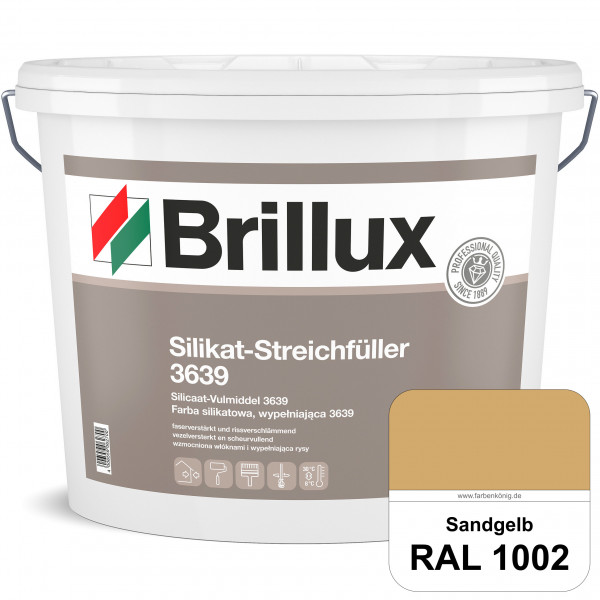 Silikat-Streichfüller ELF 3639 (RAL 1002 Sandgelb) Wetterbeständiger, gebrauchsfertiger Streichfülle