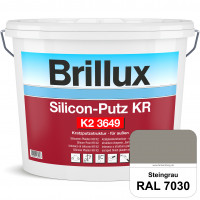 Silicon-Putz KR K2 3649 (RAL 7030 Steingrau) Dekorputz auf Siliconharzbasis (außen)