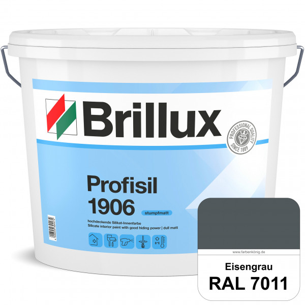 Profisil 1906 Silikat-Innenfarbe (RAL 7011 Eisengrau) stumpfmatte Innenfarbe für Allergiker nach DIN