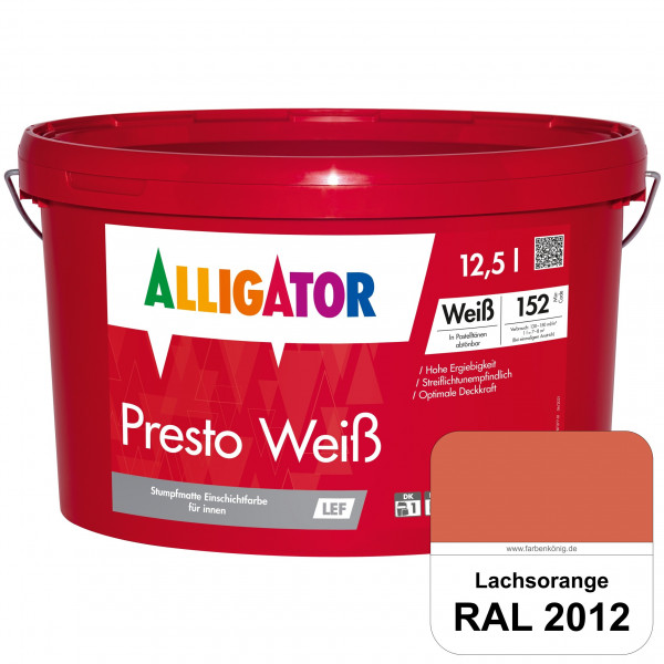 Presto Weiß LEF (RAL 2012 Lachsorange)