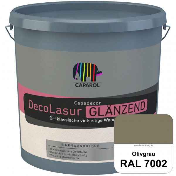 Capadecor DecoLasur Glänzend (RAL 7002 Olivgrau) Glänzende Lasurfarbe auf Dispersionsbasis (innen)