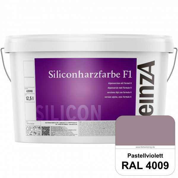 einzA Siliconharzfarbe F1 (RAL 4009 Pastellviolett) Universal Siliconharz-Fassadenfarbe, kalkmatt, w