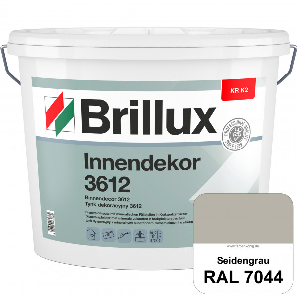 Innendekor ELF KR-K2 3612 (RAL 7044 Seidengrau) Kratzputz nach zur Erzielung dekorativer und strapaz