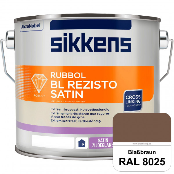 Rubbol BL Rezisto Satin (RAL 8025 Blassbraun) seidenglänzender und strapazierfähiger Lack (wasserbas