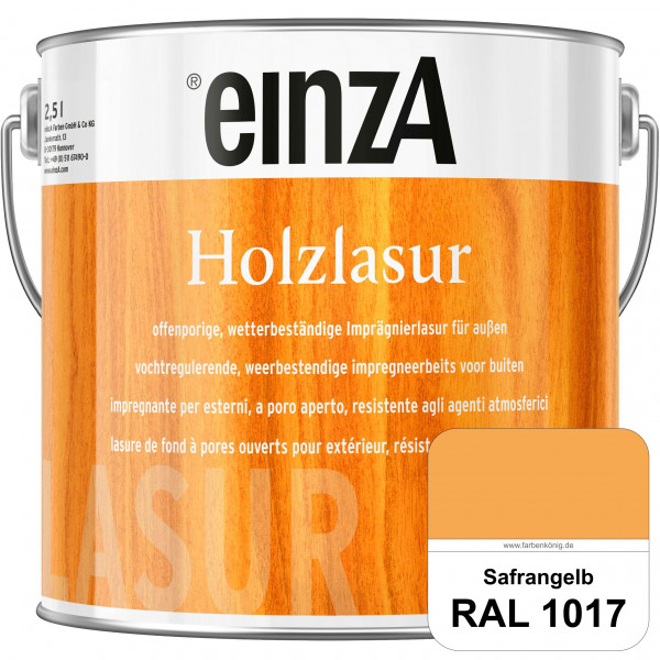einzA Holzlasur (RAL 1017 Safrangelb) Offenporige Imprägnierlasur für Außen-Holzbauteile