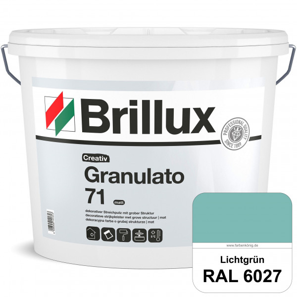 Creativ Granulato 71 (RAL 6027 Lichtgrün) Verarbeitungsfertige, quarzgefüllte Dispersionsfarbe für d