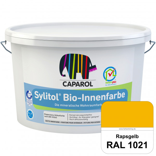 Sylitol® Bio-Innenfarbe (RAL 1021 Rapsgelb) Innenfarbe auf Silikatbasis ? für Allergiker