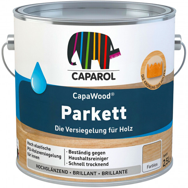 CapaWood® Parkett Hochglänzend (B-Ware) - 0,75 Liter (Farblos)