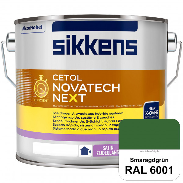 Cetol Novatech neXt (RAL 6001 Smaragdgrün) Schnelltrocknende Hybrid-Lasur mit höchster Wetterbeständ