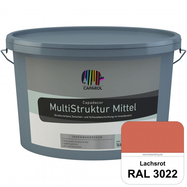 Capadecor MultiStruktur mittel (RAL 3022 Lachsrot) quarzgefüllte Zwischen- und Schlußbeschichtung in