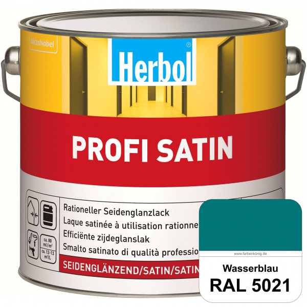 Profi Satin (RAL 5021 Wasserblau) seidenglänzender Lack (Innen & Außen)