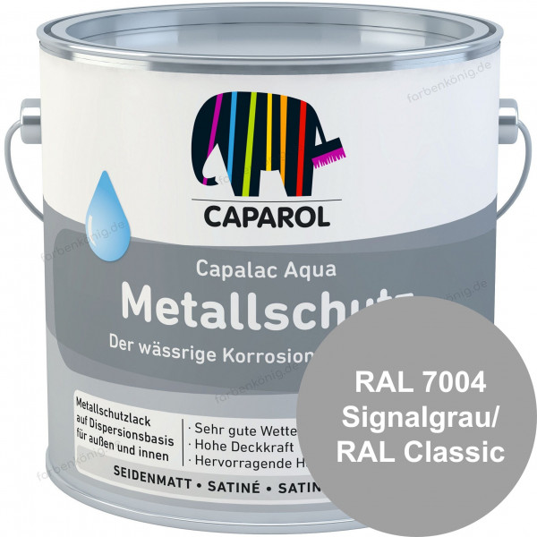 Capalac Aqua Metallschutz (B-Ware) - 2,5 Liter (RAL 7004 Signalgrau)