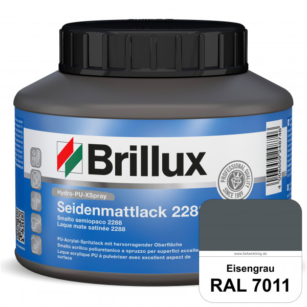 Hydro-PU-XSpray Seidenmattlack 2288 (RAL 7011 Eisengrau) hochwertiger Lack speziell für das XVLP-Spr