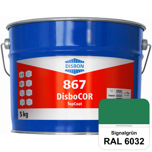 DisboCOR 867 TopCoat (RAL 6032 Signalgrün) Anwendungsfreundliche Korrosionsschutz-Deckbeschichtung m