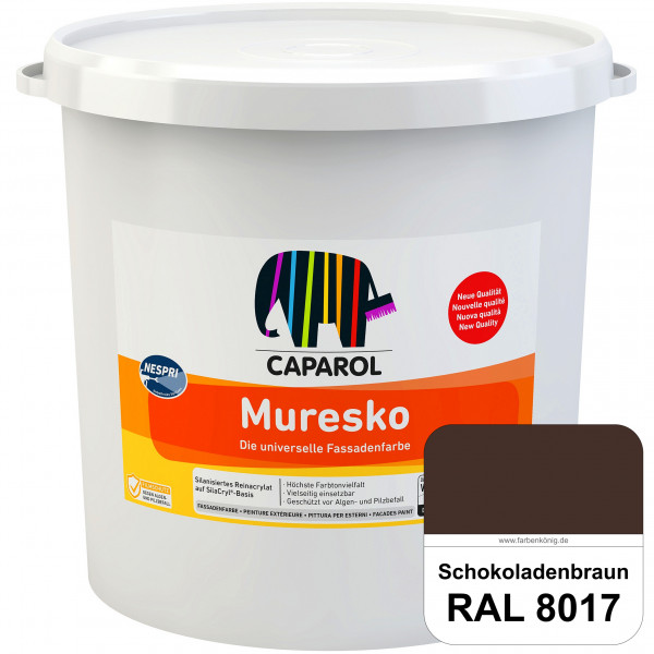 Muresko Nespri (R 30) (RAL 8017 Schokoladenbraun) Silanisierte Reinacrylat-Fassadenfarbe auf SilaCry