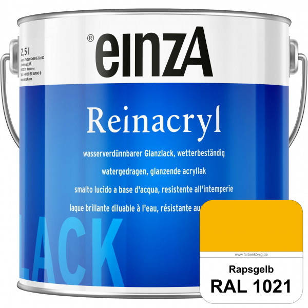 einzA Reinacryl (RAL 1021 Rapsgelb) wetterbeständige glänzende Acryl-PU-Lackfarbe