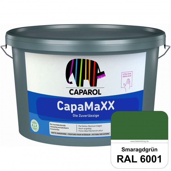 CapaMaXX (RAL 6001 Smaragdgrün) tuchmatte Innenfarbe mit hohem Deckvermögen und Ergiebigkeit
