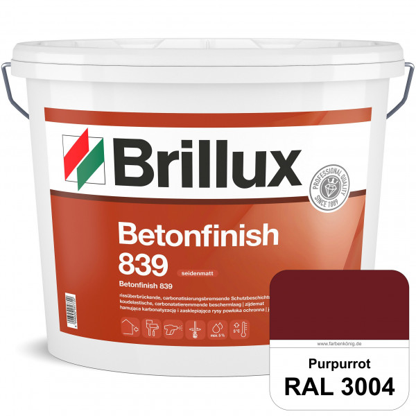 Betonfinish 839 (RAL 3004 Purpurrot) elastische Beschichtung zum Schutz rissgefährdeter Betonbauteil