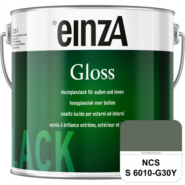 einzA Gloss (NCS S 6010-G30Y) Hochwertiger Alkydharzlack in Premium-Qualität, hochglänzend.