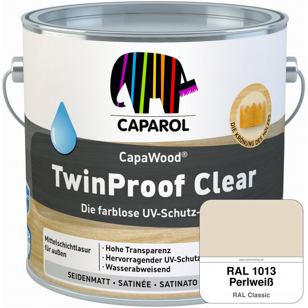 CapaWood® TwinProof Clear (RAL 1013 Perlweiß) - ersetzt Capadur TwinProof